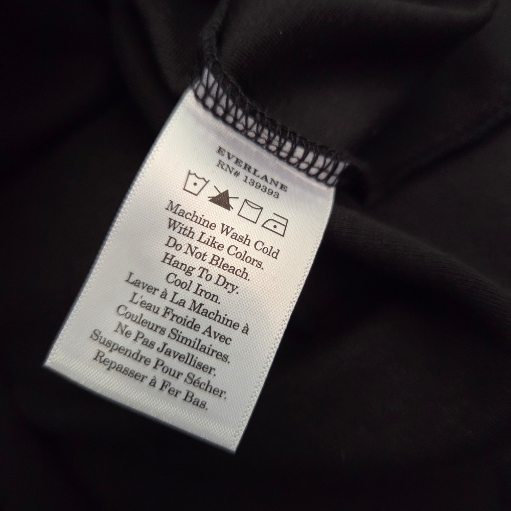 NEW Everlane The Dream Shift Dress Black Sleeveless Mini Cotton Modal Small LBD - Picture 8 of 10